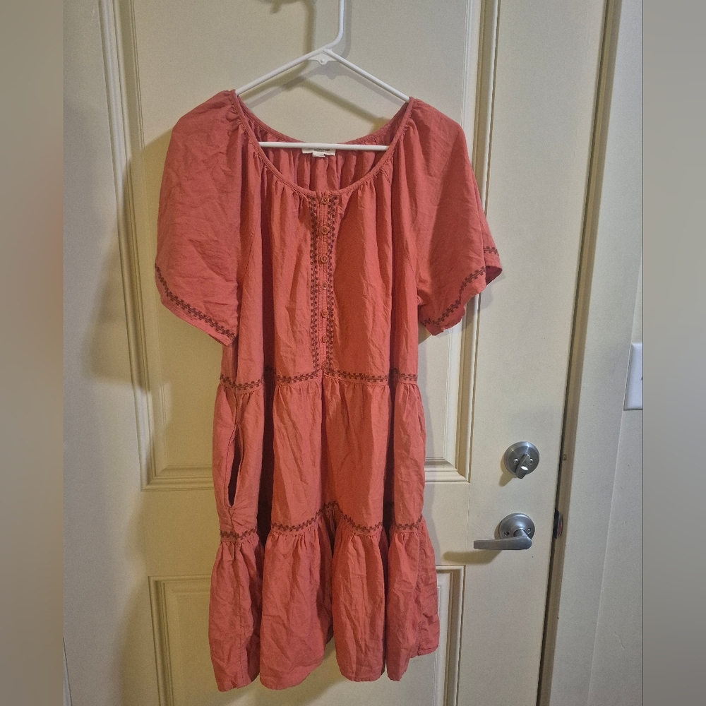 Beachlunchlounge Terracotta Peasant Top